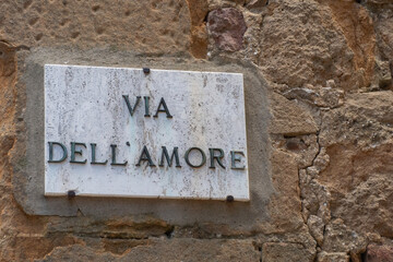 Fototapeta premium Toponomastica - Cartello - Targa