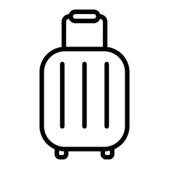 Suitcase icon in thin line style vector illustration graphic design