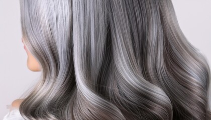 Fototapeta premium Gray hair colored to match natural hair color.