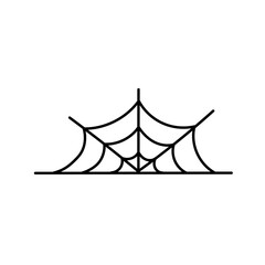 Spider web doodle. Vector isolated on white background