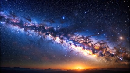 Starry night sky in the Milky Way galaxy, starry, night, sky, Milky Way, galaxy, stars, shining, bright, beautiful, cosmos