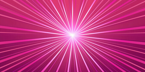 Vibrant Pink Abstract Radial Burst with Dynamic Lines and Bright Center Glow