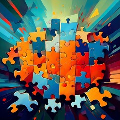 Image of a puzzle coming together