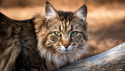 Fototapeta premium Mammal big portrait face hunter fur animal wildlife wild nature cat