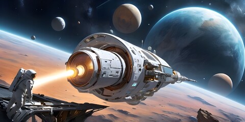spaceship, planet and earth full HD 4k images & wallpaper