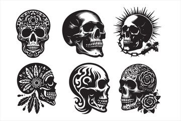 Skull vector silhouette