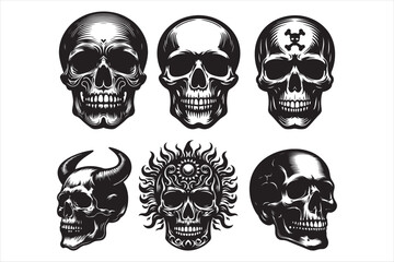 Skull vector silhouette