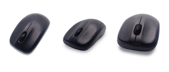 Wireless Computer Mouse on Transparent Background - Isolated Tech Gadget