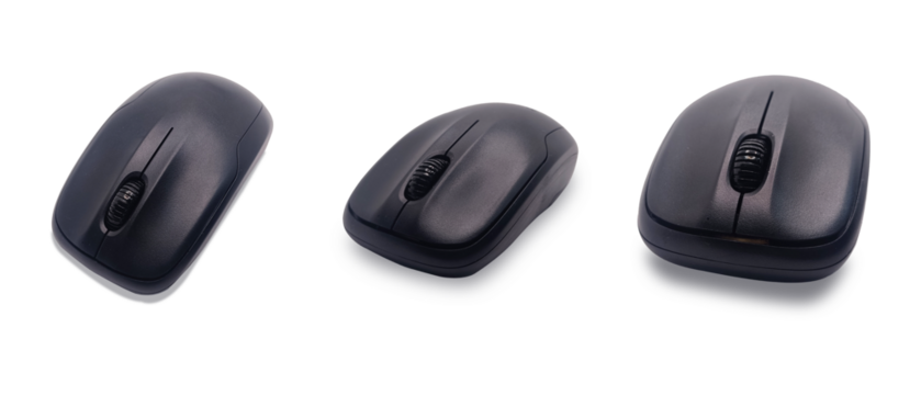 Wireless Computer Mouse on Transparent Background - Isolated Tech Gadget
