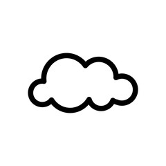 Cloud icon in thin line style vector illustration graphic design