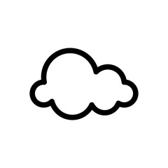 Cloud icon in thin line style vector illustration graphic design