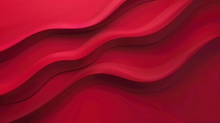Obraz premium Abstract red waves creating a dynamic and flowing background pattern.