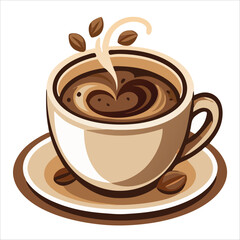 Obraz premium Coffee vector for logo, template, restaurant menu and so on