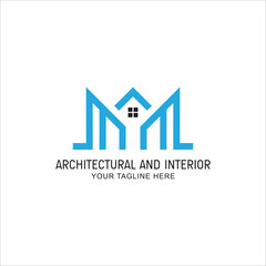 Architectural and interior logo vector