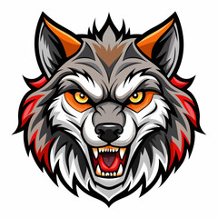 wolf head mascot  vector illustration 