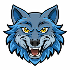 wolf head mascot  vector illustration 