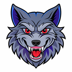 wolf head mascot  vector illustration 
