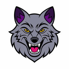 wolf head mascot  vector illustration 