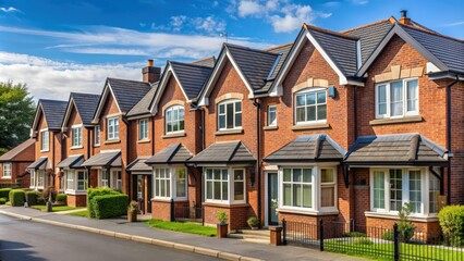 Detached houses in Manchester, UK , residential area, housing, architecture, suburbs, England, real estate