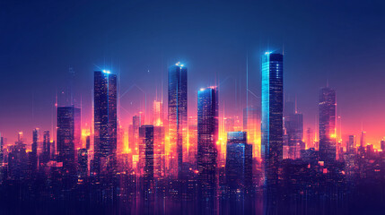 Fototapeta premium glass buildings Looking Up modern high-rise office buildings