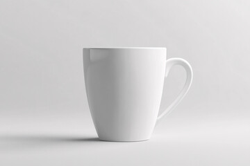 Obraz premium A white cup is sitting on a white background