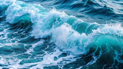 Fototapeta premium Waves on the water surface in the background of the sea 