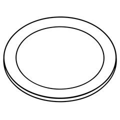 Empty plate art vector illustrator