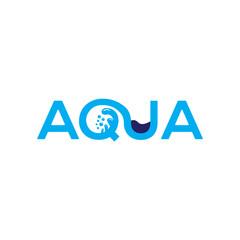 Aqua water wave vector icon