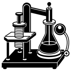 Laboratory testing machine art vector illustrator