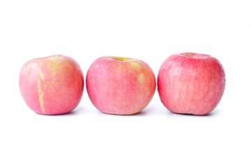 Apple close up on white background .