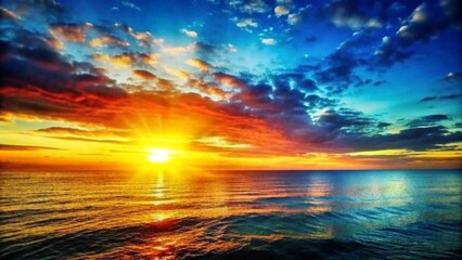 Obraz premium Beautiful sunrise over the sea