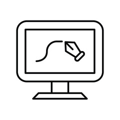 design line icon with white background vector stock illustration