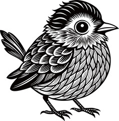 sketch of a bird vector,hand drawn vector illustration of a bird