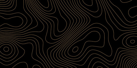 Abstract light pattern Vector illustration. Topographic map background concept. Vibrant neon lights pulsating patterns. Colorful topography contour lines isolated on black background.	