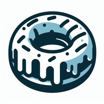 recommend clip art: donut silhouette flat colors