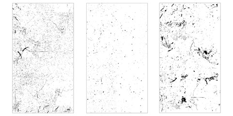 Distressed grunge texture background set vector. Distress grunge texture easy to use overlay. Distress grain overlay texture. 