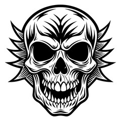 human skull vector illustration