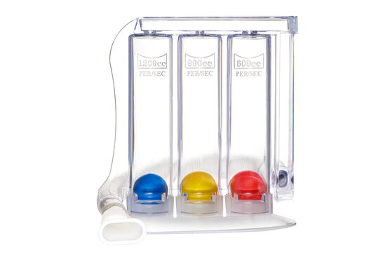 Care Of India Respirometer Breathing Lung Exerciser Device and Respiratory Exerciser-3 Balls Incentive Spirometer (White)