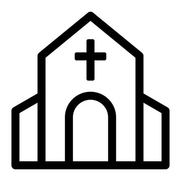 recommend clip art: Church icon in thin line style vector illustration graphic design