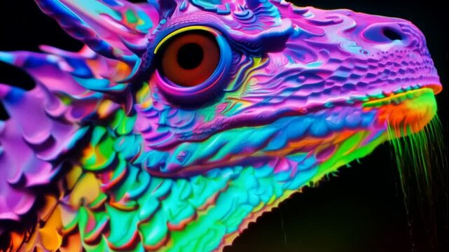 lizard psychedelic colors