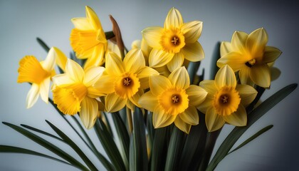 Floral daffodil springtime yellow spring flora flower bouquet blooming nature blossom seasonal