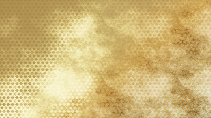 金色の和柄模様・背景