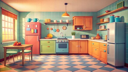 Fototapeta premium retro kitchen background 