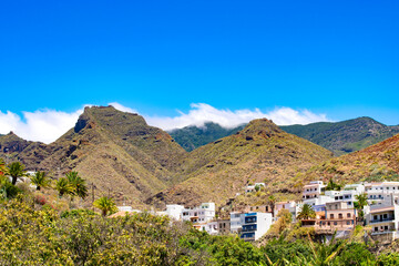 village in the mountains of island by Igueste de San Andr&eacute;s