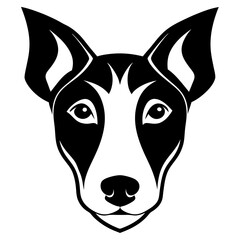 Dog head art vector illustration