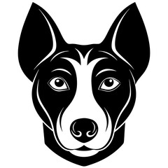 Dog head art vector illustration