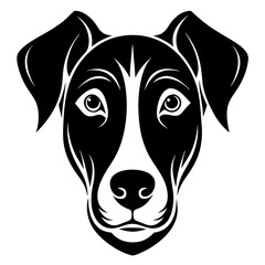 Dog head art vector illustration
