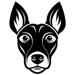 Dog head art vector illustration