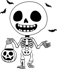 Halloween Cute Skeleton