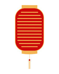 Traditional Chinese lantern, palace lantern illustration. Isolated vector element. Line art style design. Festive holiday clip art. Mid Autumn Festival, Lunar New Year card, banner, poster, decor